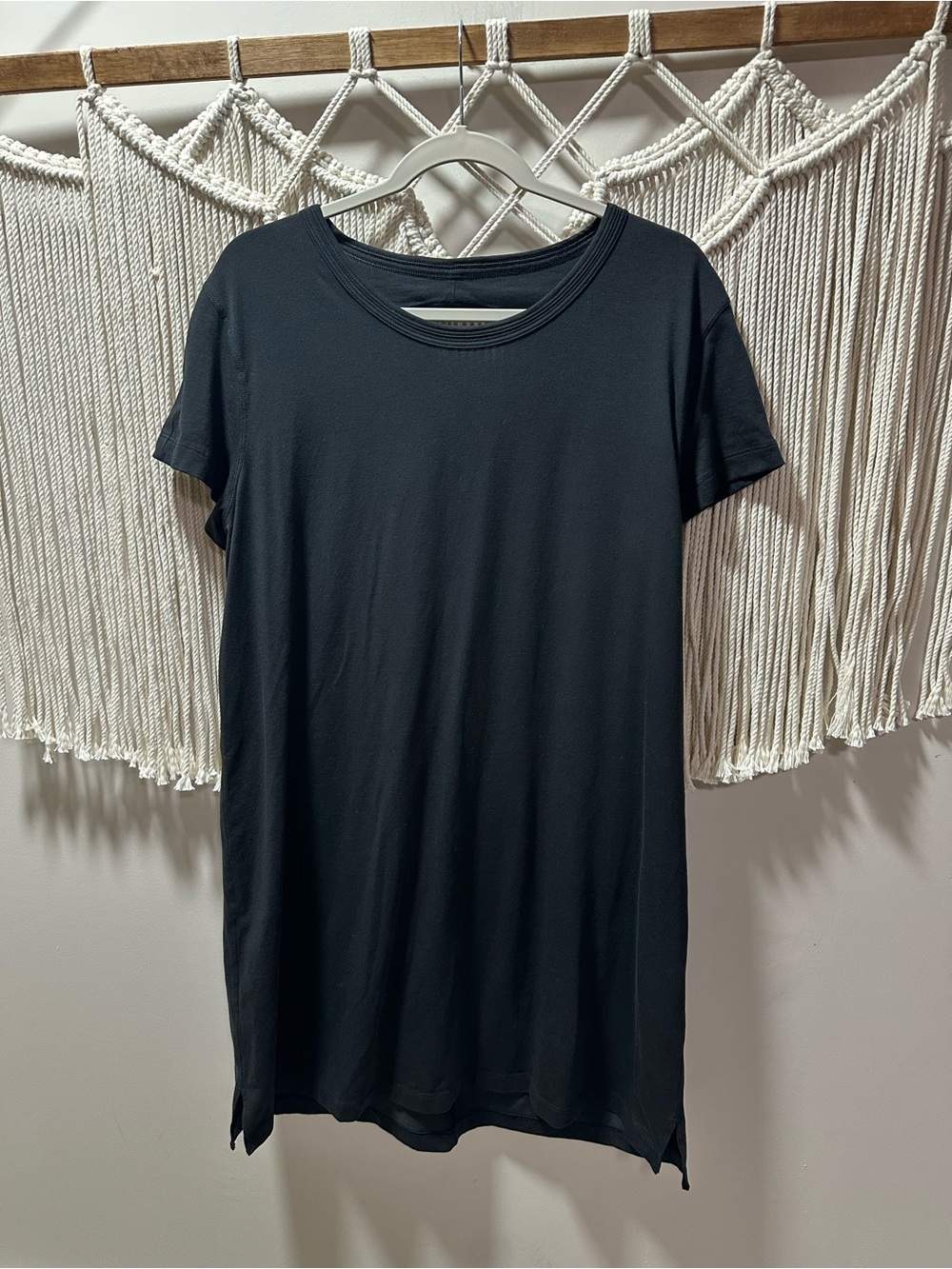 lululemon athletica Black Short-Sleeve Midi Tee Dress